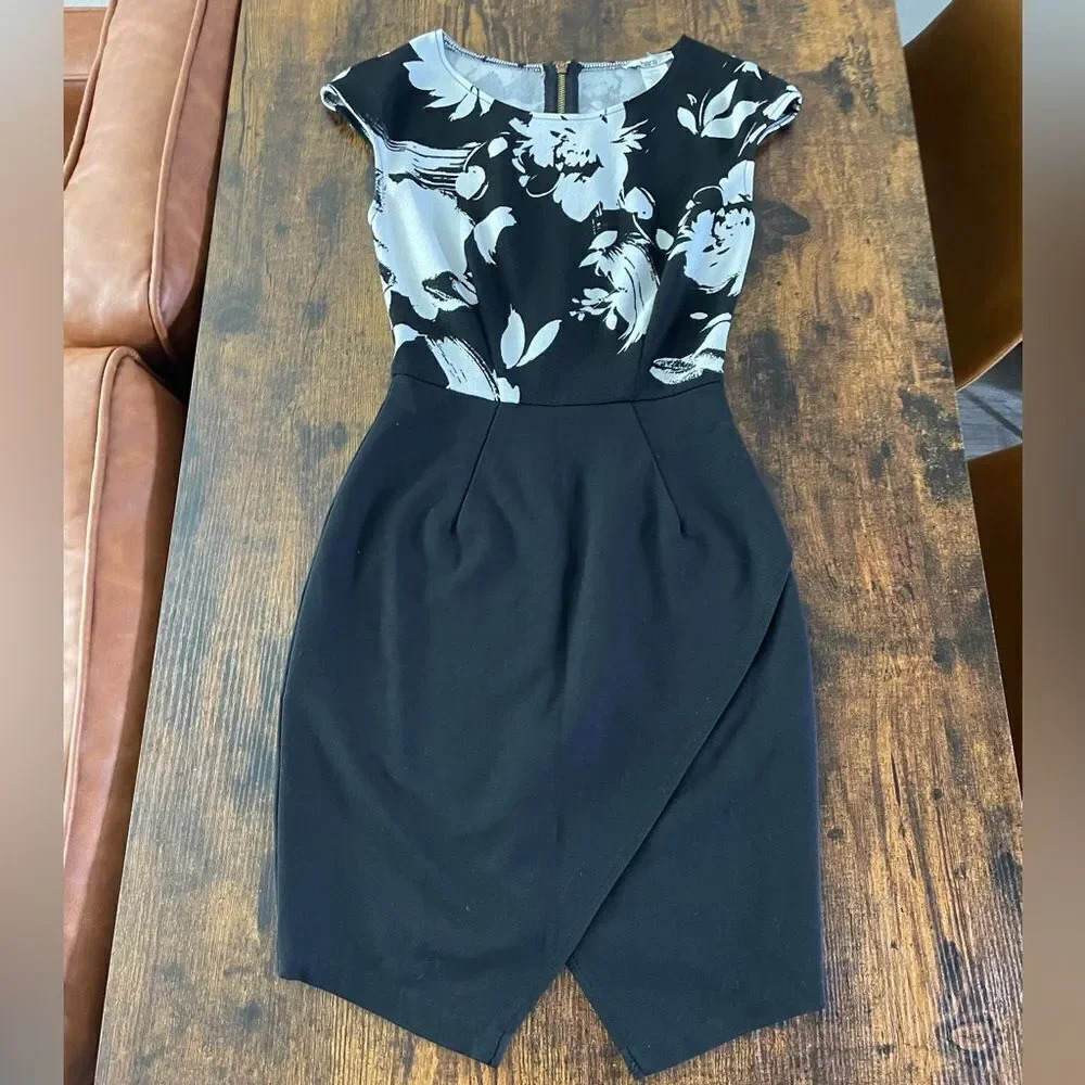 Bar lii floral and asymmetric bodycon dress
